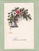Kitsch Glocke Blumen Bonne Année 1926