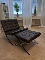 REPLIKA Barcelona Chair mit Hocker