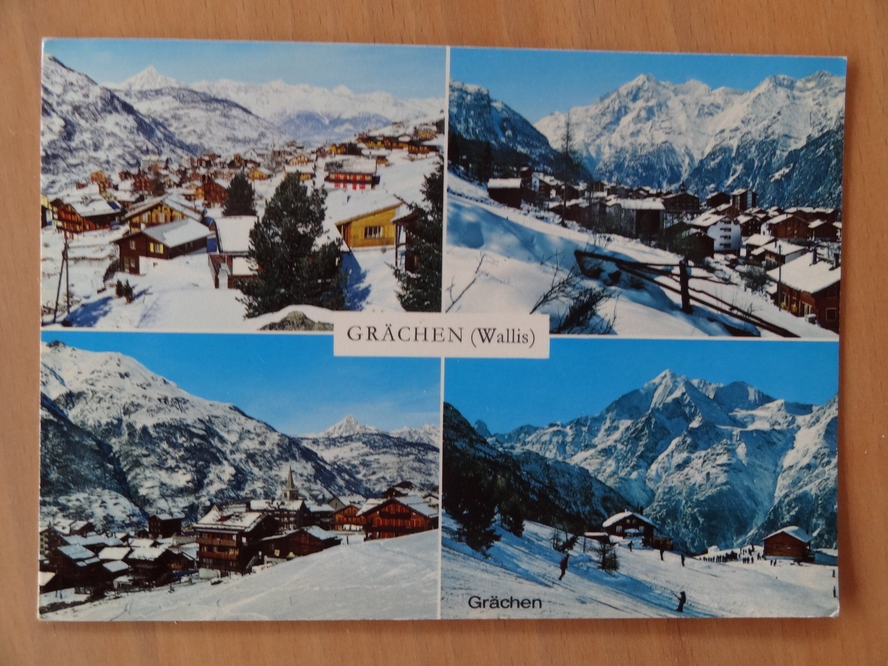 Cartoline postali: Grächen - 4 vues - 1985 – Usato da St Léonard venduto da Riglin