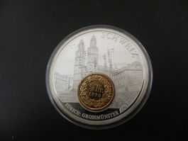 Medaille Schweiz - Zürich Grossmünster 50 Rappen 1979
