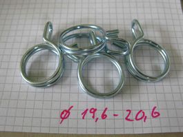 Schlauchklemmen 19,6 - 20,6 mm Doppeldrahtklemmen