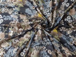 Ital. Baumwolle Batist 60% Seide 40% 1.50x1.35m blu giallo