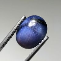 blaues Saphir Cabochon, 10.3 Karat, fluoreszierend, Vietnam