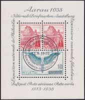 1938, W11 (Aarau-Block) vom Ausgabetag, Kat: 50.-+