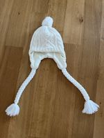 Strick Mütze Zöpfe weiss Winter warm