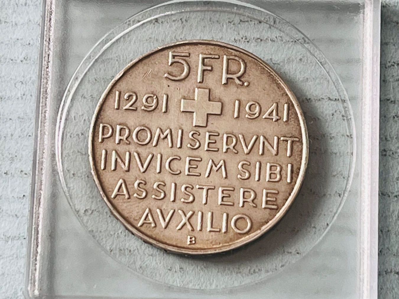Tutti le monete: Schweizer 5 Fr. Gedenkmünze 1291-1941! – Usato da Neuenhof venduto da Shadow- 1