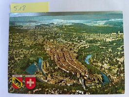 alte Ansichtskarte Bern Schweiz mit Aare und Wappen