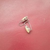Silberschmuck Ohrringe Tropfen mit weissen Steinen 925