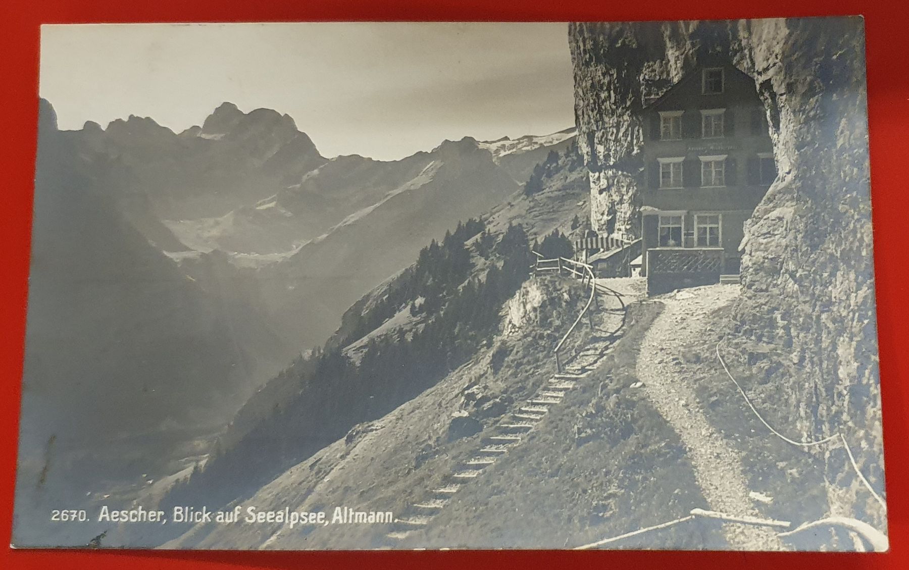 Cartoline postali: 3 Ansichtskarten Aescher  - Wildkirchli – Usato da Kreuzlingen venduto da Rschweiz1 1