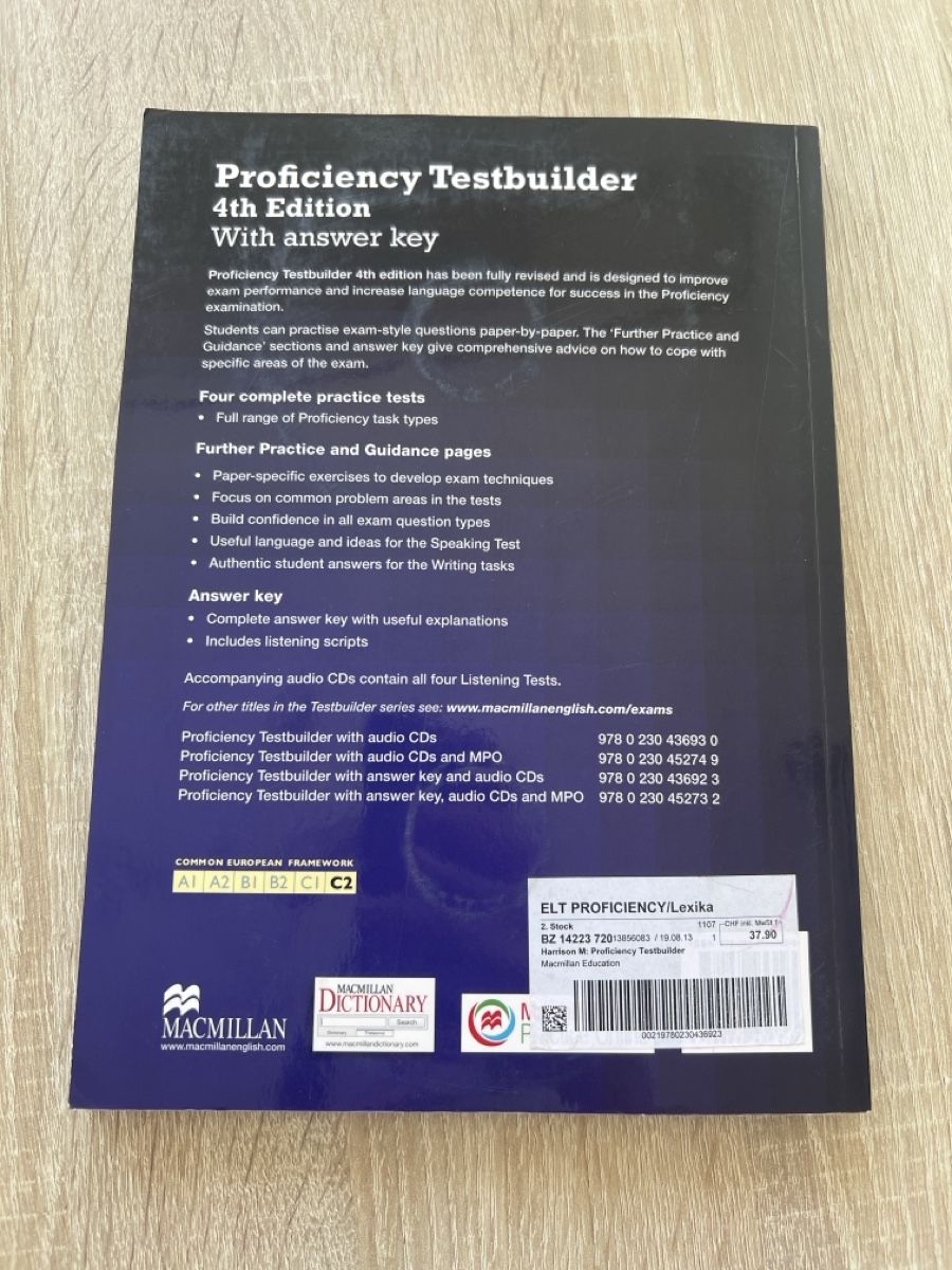 Bücher: Proficiency Testbuilder 4th Edition mit Audio CDs gebraucht – Gebraucht aus Ittigen von emm_9fzd 1