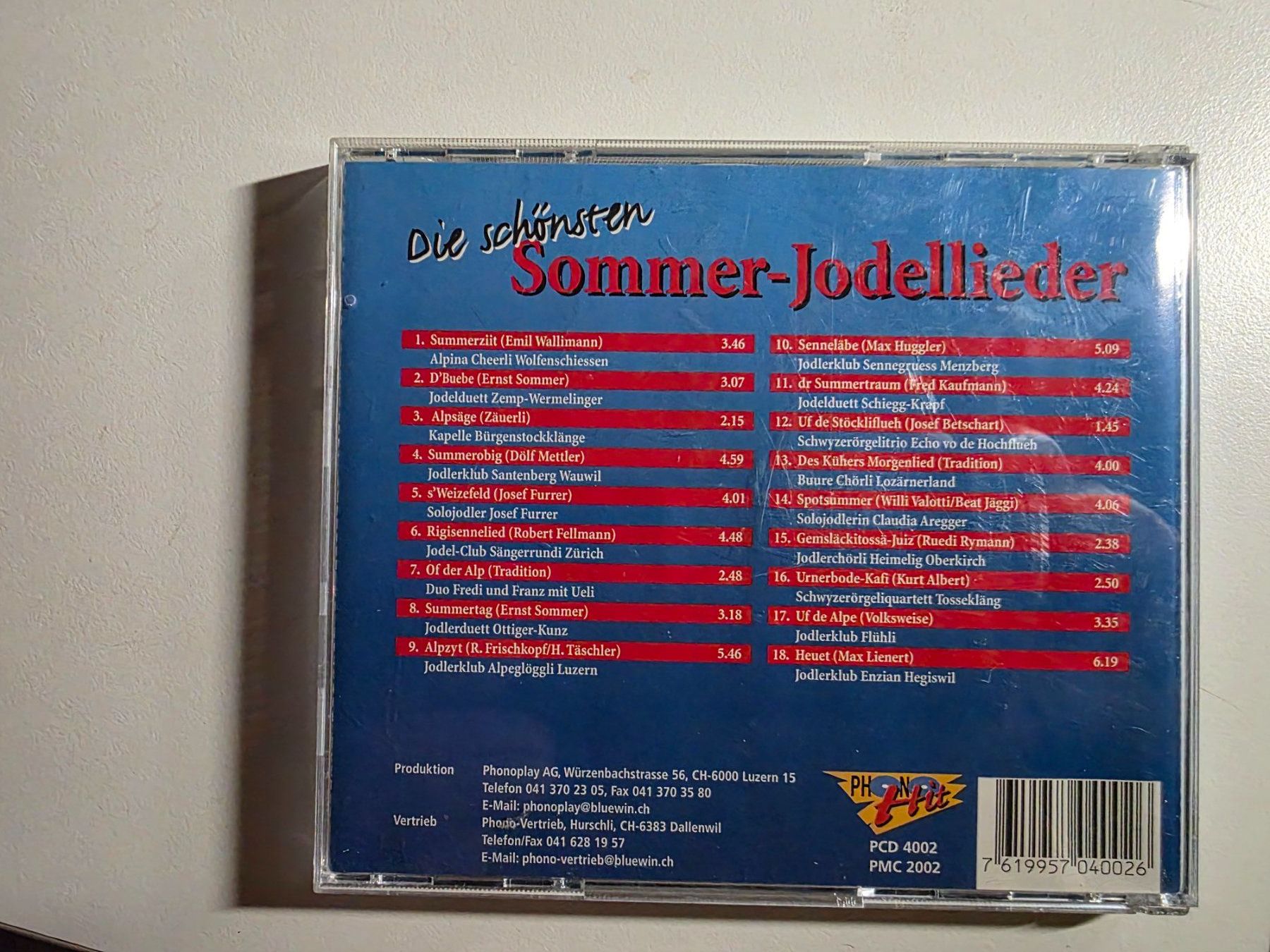 CD: CD - Sommer Jodel Lieder Schweiz – Usato da Walterswil BE venduto da Lonitti 2