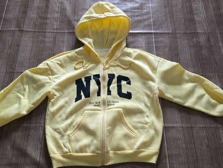 NYC Kapuzenjacke in Pastellgelb - S - College Look 7️⃣