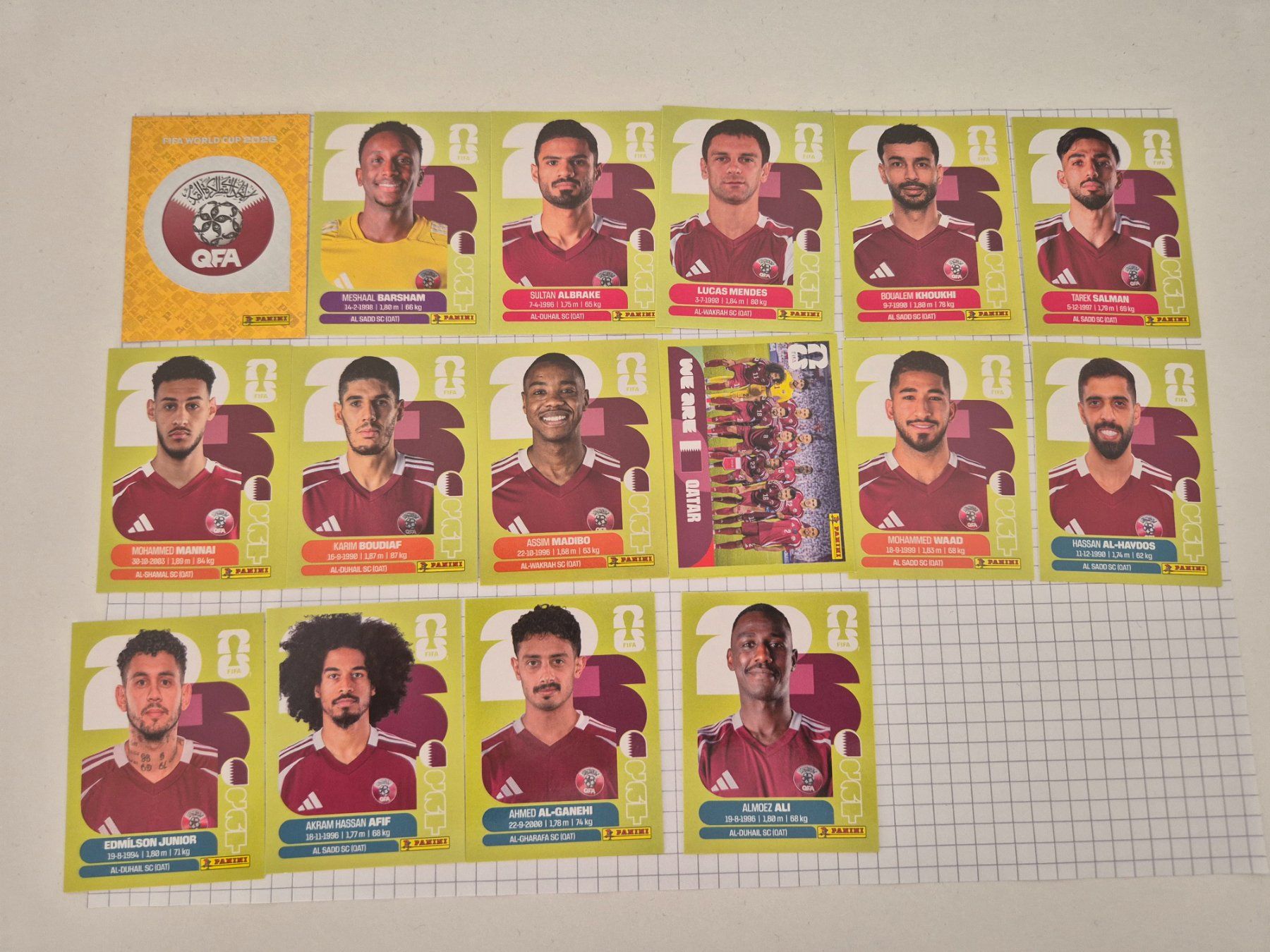 Panini Carte collezionabili: WM Panini Sticker 2026 Team Qatar – Usato da Uster venduto da Ausmister12