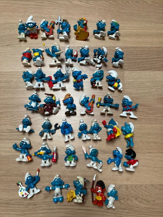 12-tlg. Schlümpfe Tortenfiguren Set - Blaue Smurfs Deko Für Geburtstagskuchen & Partys