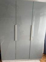 Kleiderschrank 3-türig grau Hochglanz guter Zustand