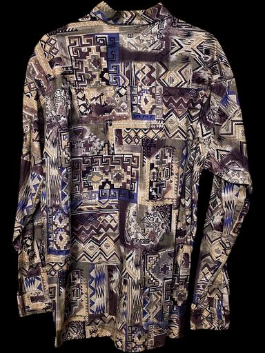 Hemden: Vintage Lavapi Sports Hemd mit geometrischem Muster – Gebraucht aus Zug von vinokilo 3