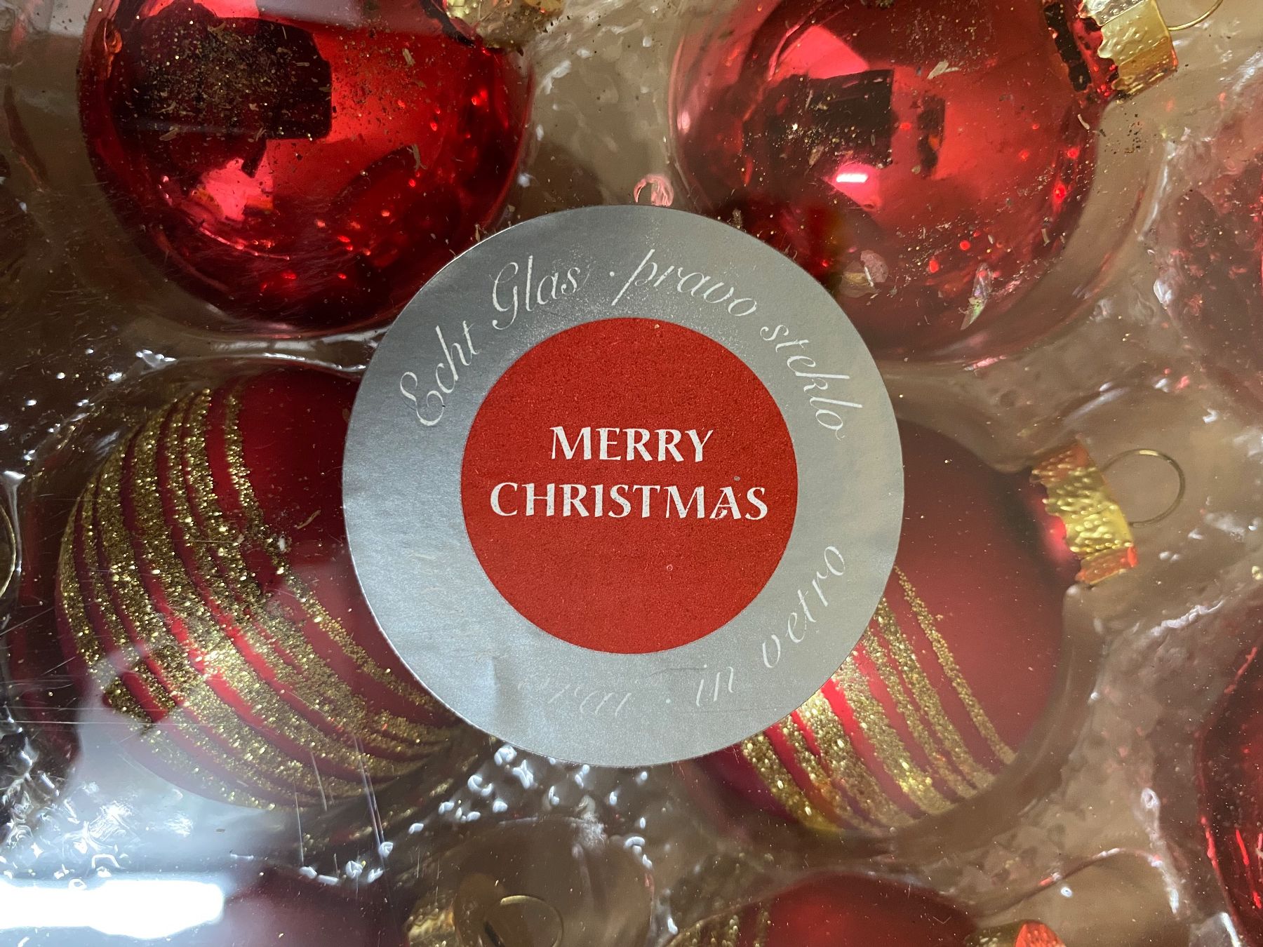 Tutte le decorazioni: Weihnachtskugel Set rot mit GoldGlitzer 18 Stk. – Usato da Eschlikon TG venduto da ArtRec 1