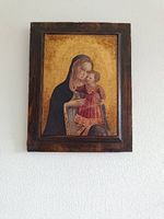 Reproduction ancienne de Fra Angelico sur fond or incisé
