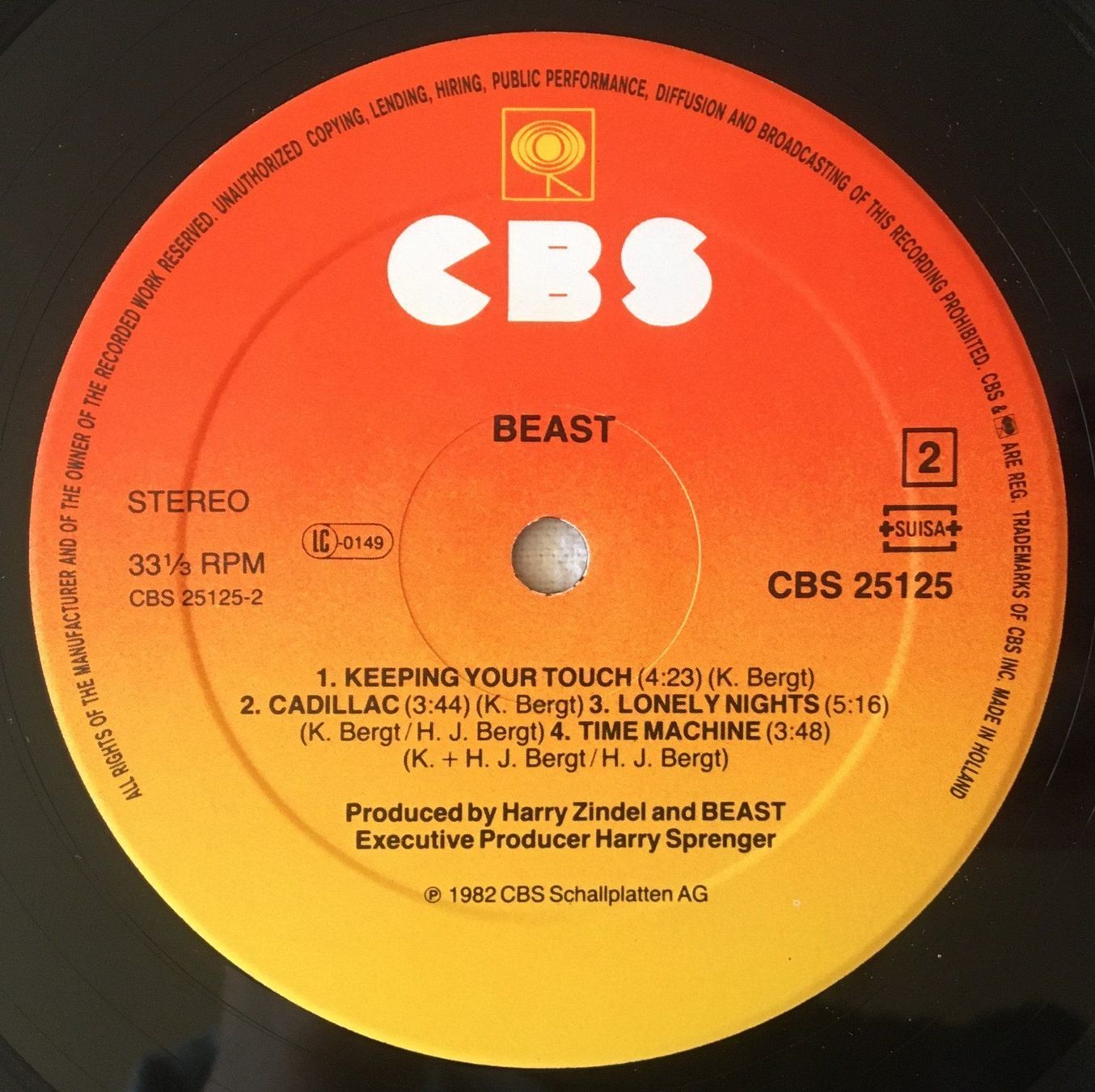 Dischi in vinile: Beast – Beast - LP - 1982 - Switzerland First Press – Usato da Uster venduto da Zardodel 5