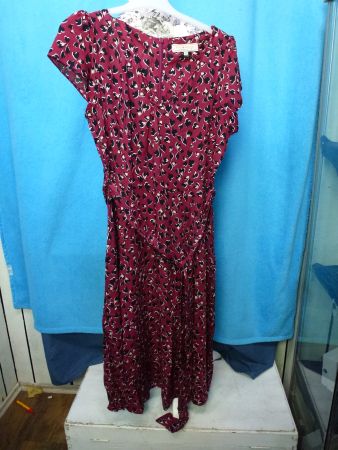 SOMMERKLEID VISCOSE GEMUSTERT LEICHT GR 38 MIT GÜRTEL