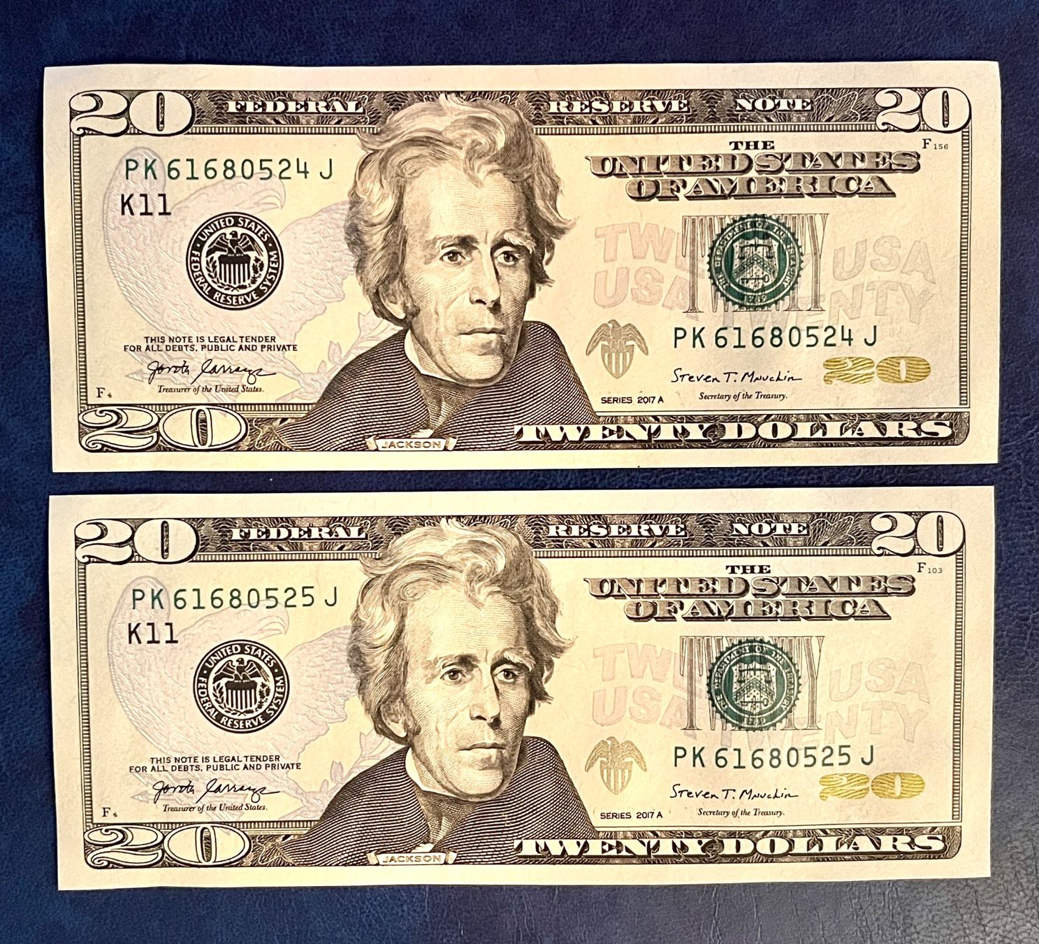 Banconote: 2x20 Dollars 2017 non circulé num. suivi – Nuovo e nell'imballaggio originale da Renan BE venduto da johncactus