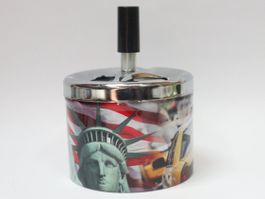 Metall Dreh Aschenbecher New York Motiv Ford Crown Taxi