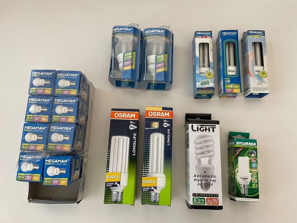 Osram Lampen: Energie-Sparlampen E14 / E27 (17 Stück) – Neu und originalverpackt aus Neunkirch von liquidationen_8152