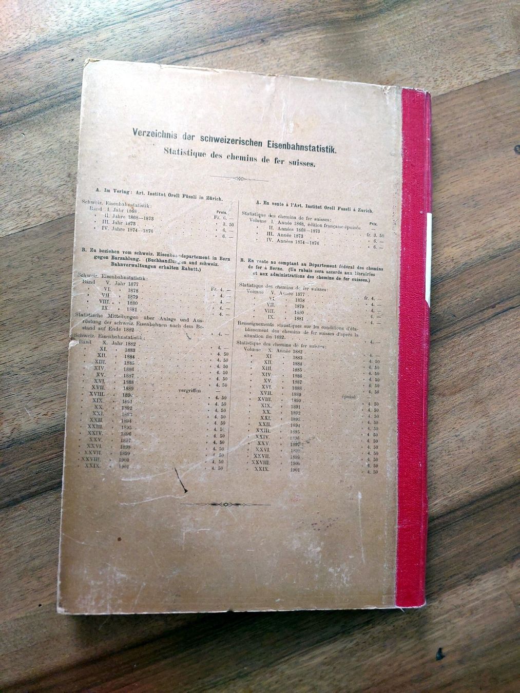 Libri: Schweizerische Eisenbahn-Statistik 1901 - Band XXIX – Usato da Schönenwerd venduto da Steidi 9