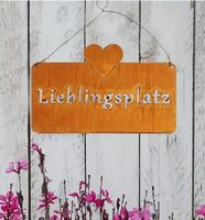 NEUES Rostmetall Schild "Lieblingsplatz" - 225149