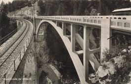 Disentis (GR) – Eisenbahnbrücke über den Rhein