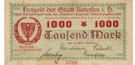 Uetersen 1000 Mark 14.11.1922 SS++-VZ