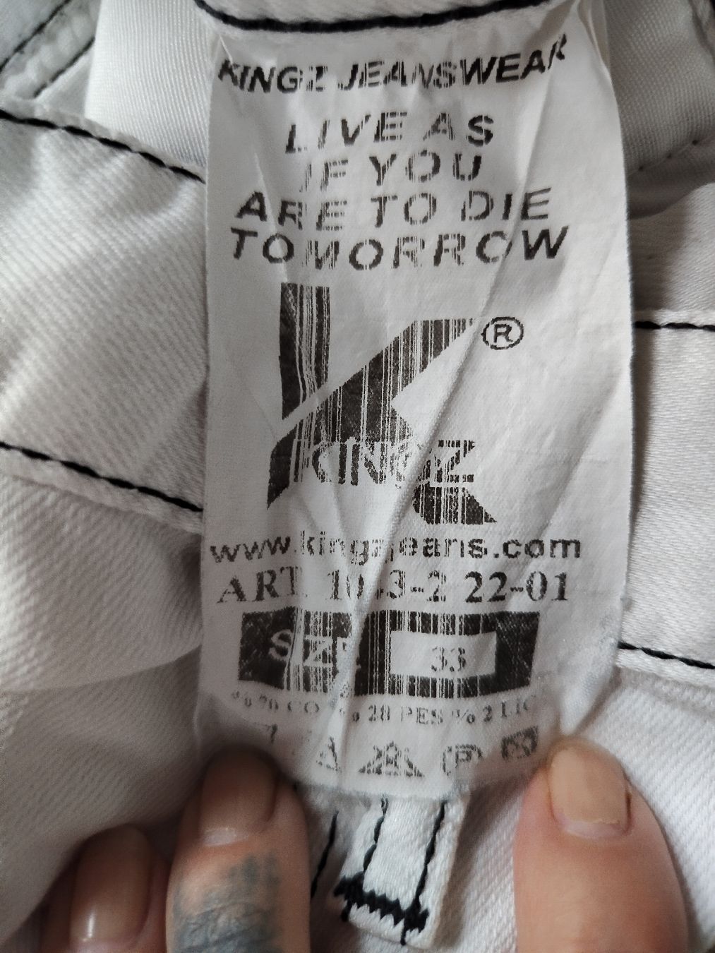 Jeans: KINGZ Jeans mit Reissverschlüssen, Grösse 33 – Usato da Mumpf venduto da Roxy_Piercing 5