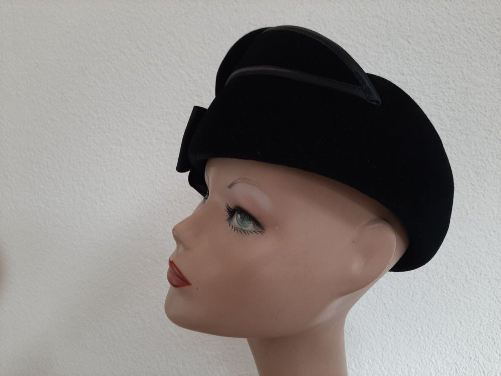 Andelaisi Haarspangen Mit Samt-Schleife – Schwarzer Satin, Langer Schwanz, Vintage-Stil, Haarschmuck Für Damen