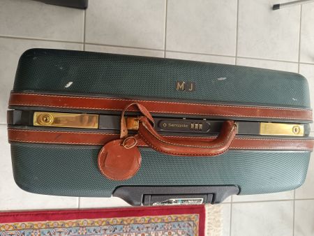 Samsonite Hartschalenkoffer; Leder – Rollen & Zahlenschloss