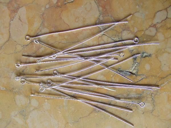 Penna & Evidenziatori: 7 Kettelstifte        versilbert   70mm – Nuovo (secondo la descrizione) da Alpnachstad venduto da perlengaby
