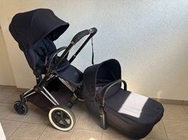 Cybex Priam Kombikinderwagen  komplettes Set, Midnight Blue