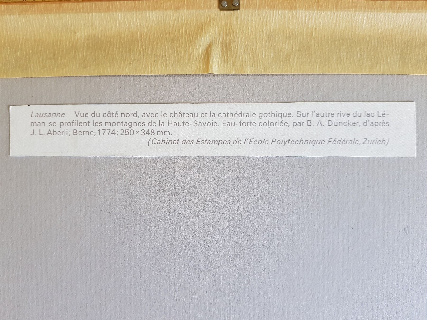 Incisioni: Eau-forte "Lausanne" par B. A. Duncker – Usato da Cossonay-ville venduto da Super-Price-Quality 6