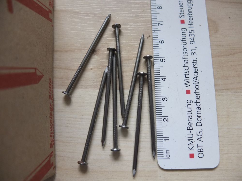 Design61 Feingeschnittene Nägel 25mm - 200g Packung Ca. 270 Stück