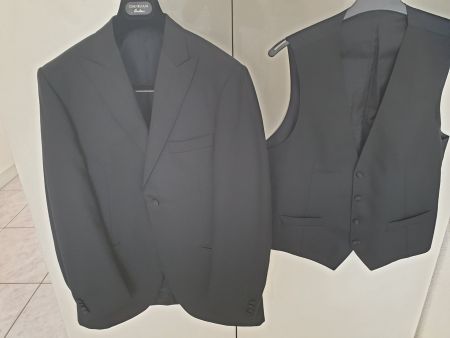 Veston Jacke mit Gilet Gr. 50 von Corneliani schwarz