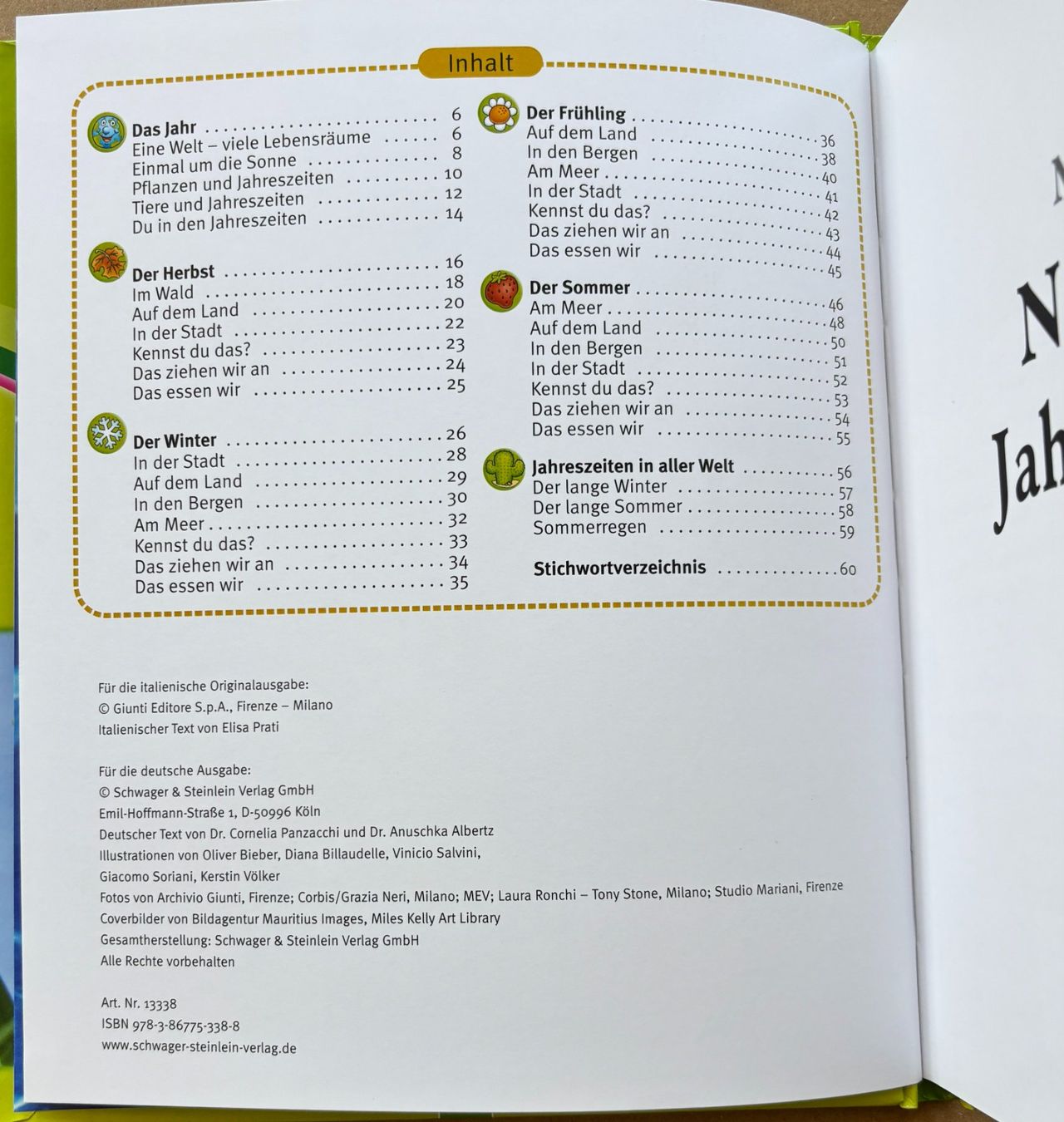 Libri: Natur- und Jahreszeiten – Nuovo (secondo la descrizione) da Sarnen venduto da Livres 2