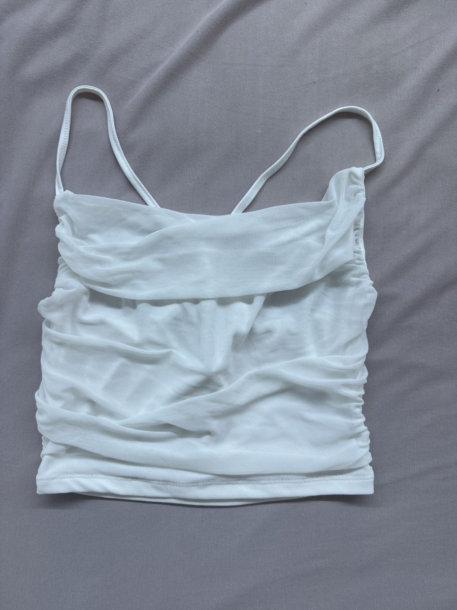 Tops: Top blanc dos nu croisé taille S  – Gebraucht aus Granges VS von coraliegrd5