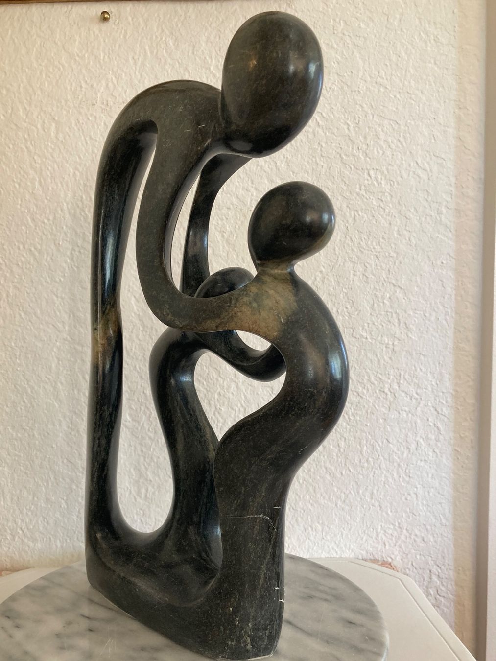 Sculture & Statue: Serpentin Statue auf Marmor Sockel – Usato da Rüti ZH venduto da coccinelle88 1