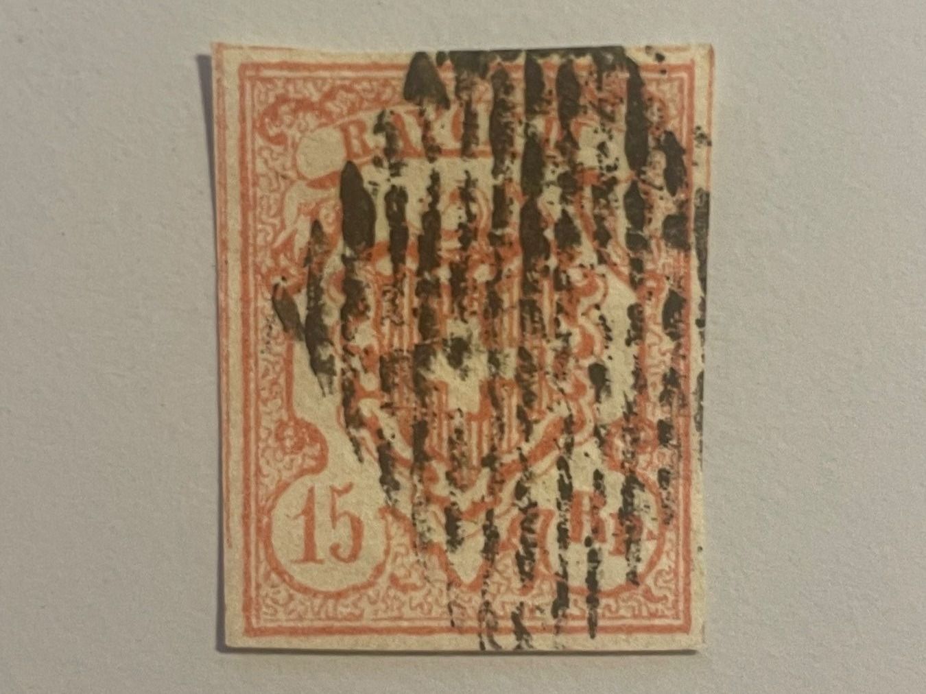 Tutti i francobolli: 1852, Rayon III 20 Typ 5 – Usato da Küssnacht am Rigi venduto da POSTOMASTER
