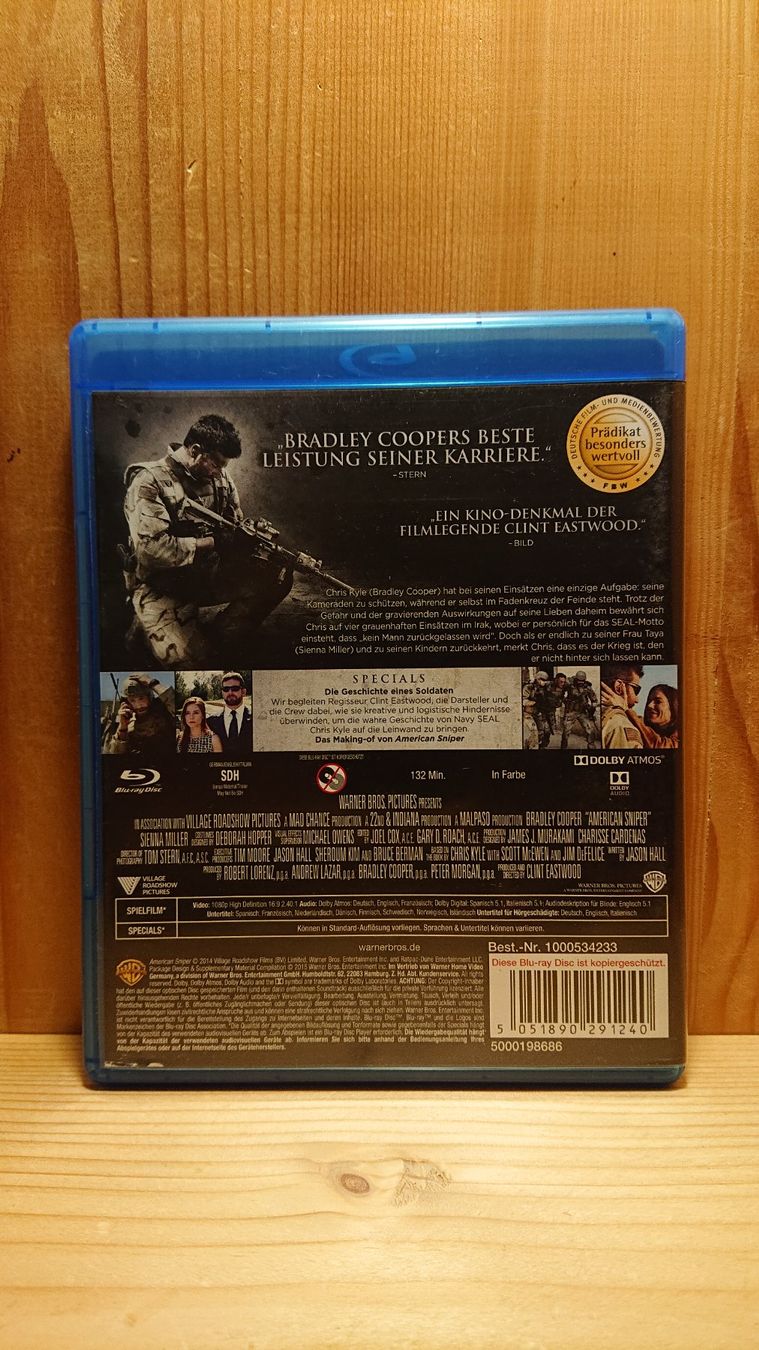 Tutti i DVDs: AMERICAN SNIPER Blu-Ray mit Bradley Cooper – Usato da Wilderswil venduto da Exebub 1