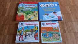 WAS IST WAS Junior 4 Kinderbücher Dinosaurier Verkehr Tiere
