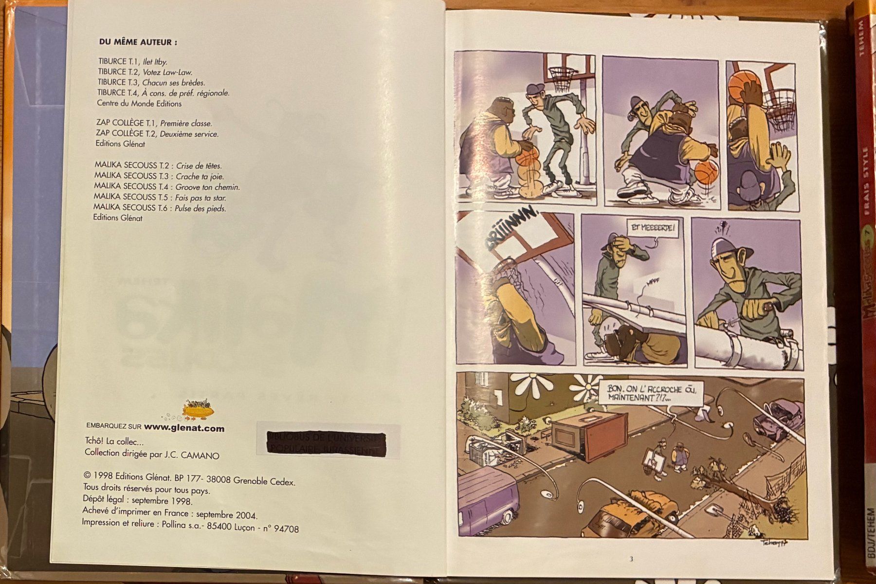 Comics: Série complète "Malika Secouss" – Gebraucht aus Moutier von Lebaladin63 2