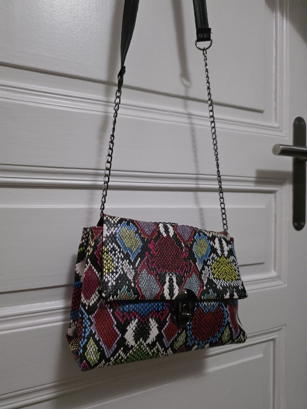 Borse da donna: MINI SAC BANDOULIÈRE Effet Python Multicolore – Nuovo (secondo la descrizione) da Travers venduto da adr_qyj5