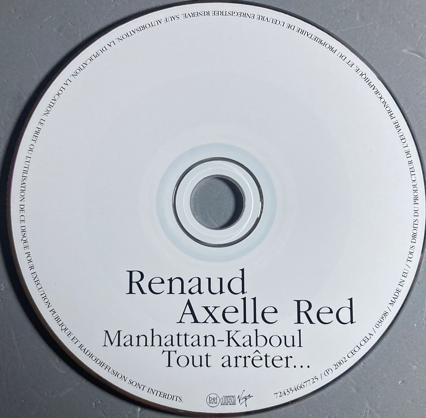 CDs: RENAUD / AXELLE RED - MANHATTAN-KABOUL – Gebraucht aus Poliez-Pittet von Newtown-Records 2
