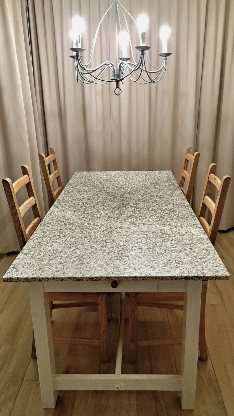 Tische: Stein - Tischplatte Granit "Sardo Bianco" 185 x 85 cm – Neu (gemäss Beschreibung) aus Niederhasli von Mhew 5