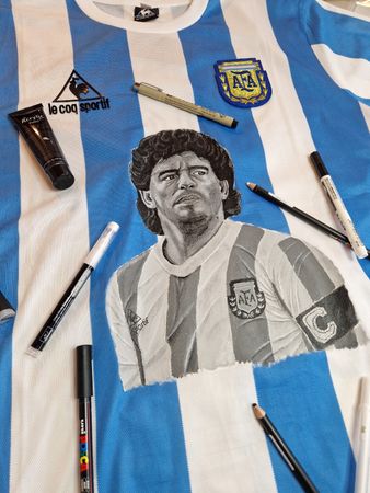 Maillot unique de Diego Maradona